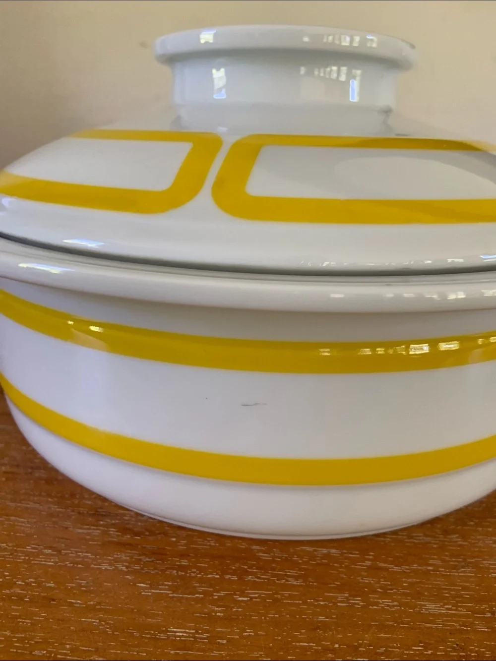 Vintage 1970s Mikasa Stone China Casserole Dish